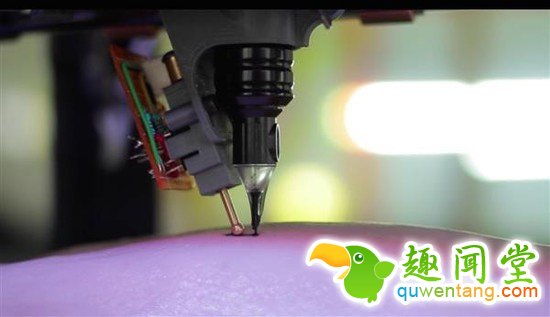 肉疼!老外用3D打印机做纹身,1秒150针