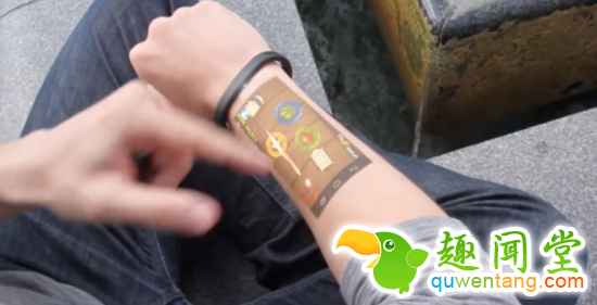 Cicret手镯:可以在皮肤上玩Android