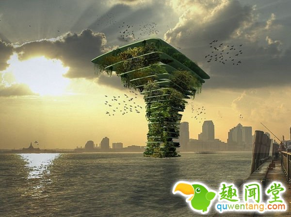 荷兰建筑师构想建立巨塔“海洋之树” 为动植物提供一个共同栖息之地--阿里百秀