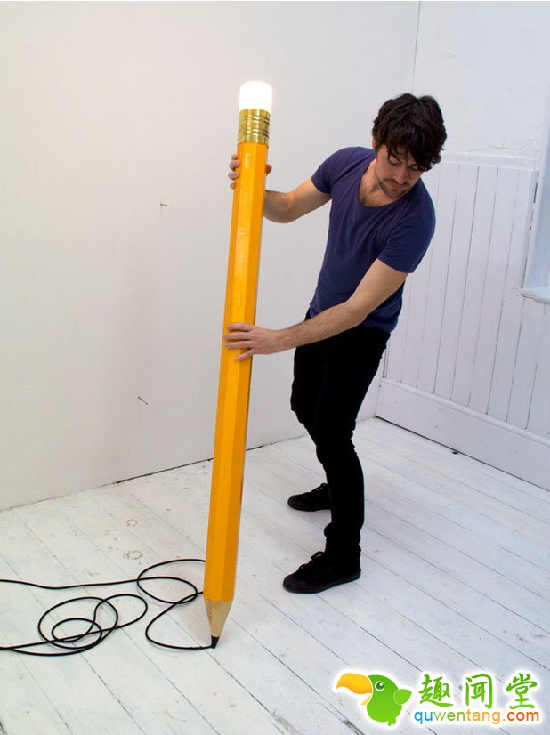 Floor Lamp Designed as a Giant Pencil 3