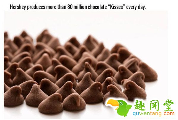 6. Hershey每天生产超过八千万颗的Kisses巧克力